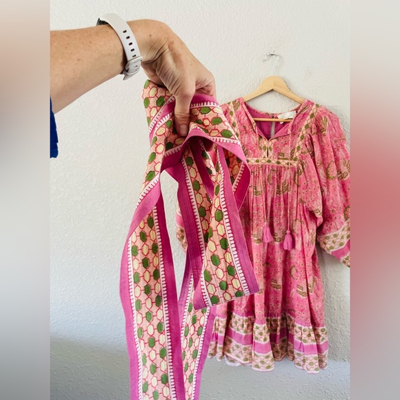 Cleobella Pink and Gold Patterned Mini Dress - Picture 7 of 13